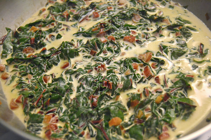 Stewed leafy greens recipe