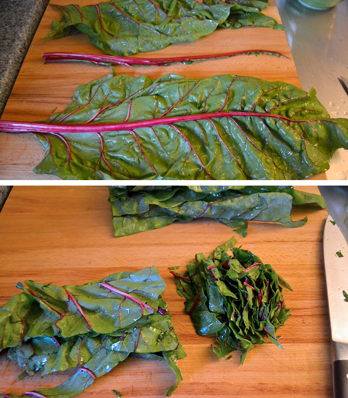 How to prepare dark leafy greens for cooking