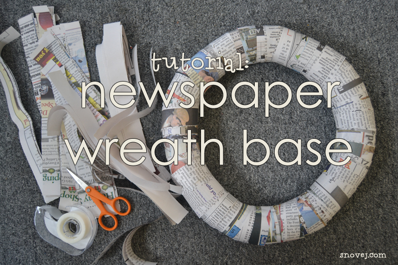 How to make a wreath base from newspaper
