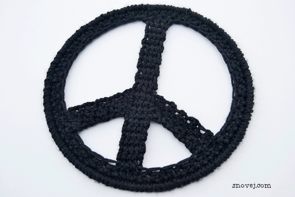 Crochet Peace Sign Pattern